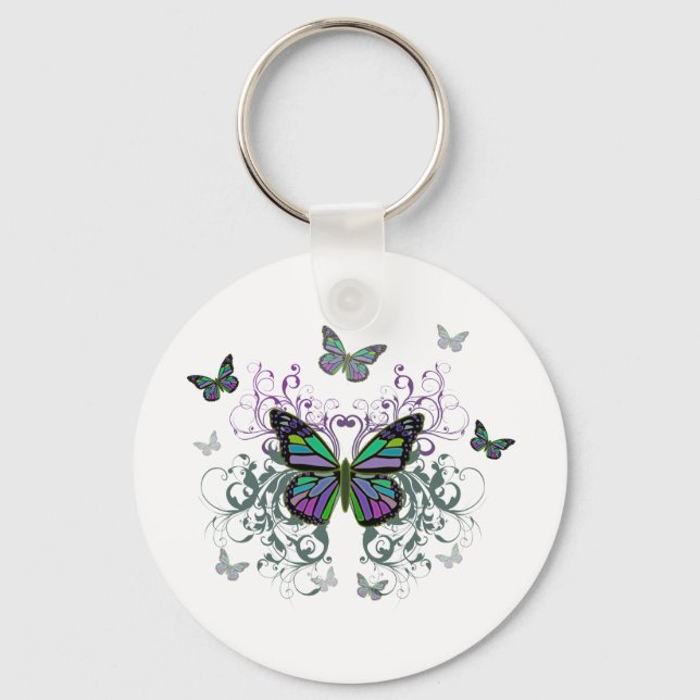 Porte-clés Papillon MultiColor (Recto)