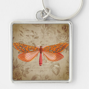 Porte-clés Papillon orange