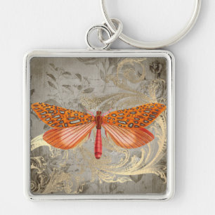 Porte-clés Papillon orange