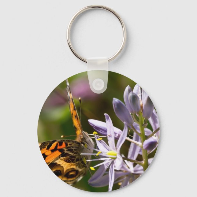 Porte-clés Papillon orange sur vêtements et cadeaux de jacint (Recto)