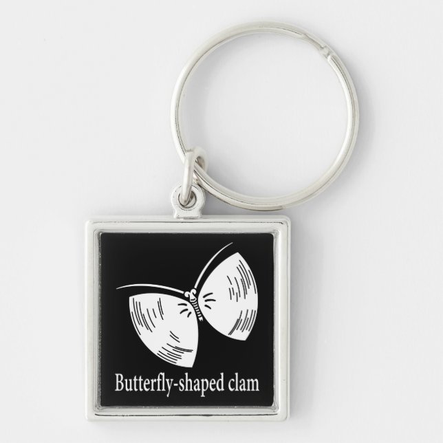 Porte-clés papillon palourde (Devant)