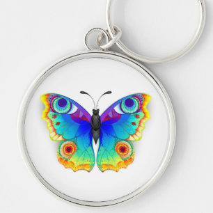 Porte-clés Papillon Paon Arc-en-Ciel