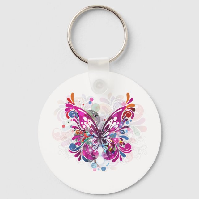 Porte-clés Papillon ~ Papillons Personnaliser Modèle (Recto)