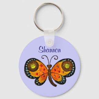 Porte-clés Papillon peint Porte - clé personnalisé