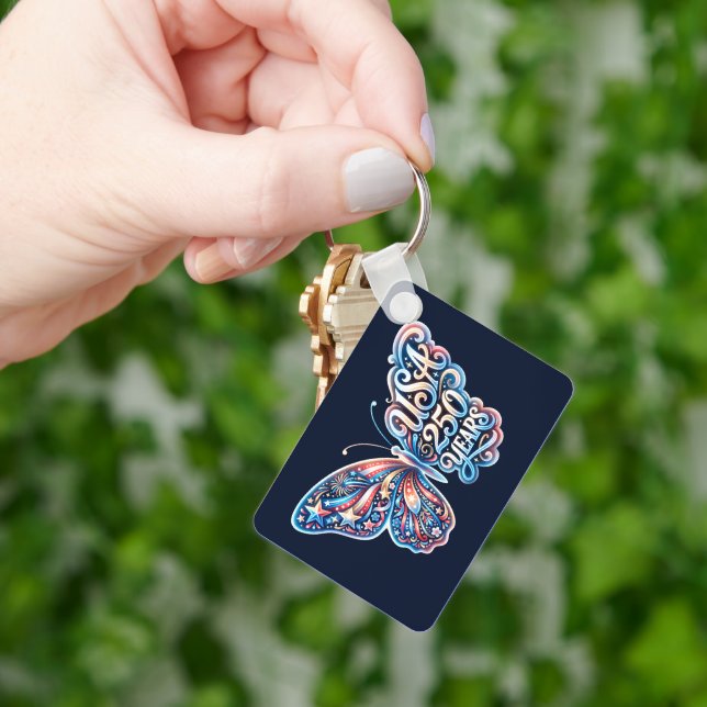 Porte-clés Papillon pour le 250e anniversaire des États-Unis (main)