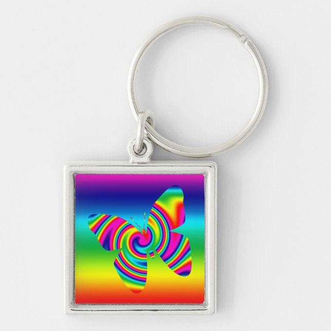 Porte-clés Papillon Rainbow Twirl (Devant)