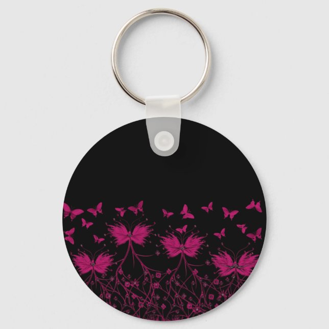 Porte-clés papillon rose (Recto)