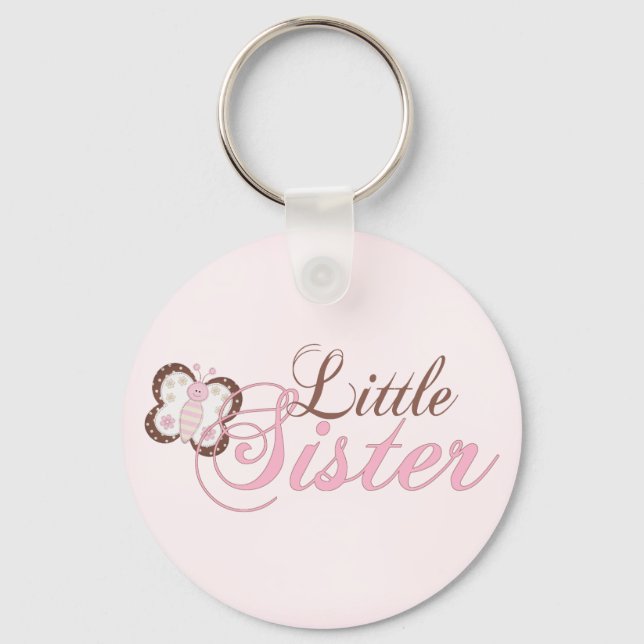 Porte-clés Papillon rose 2 petite soeur (Recto)