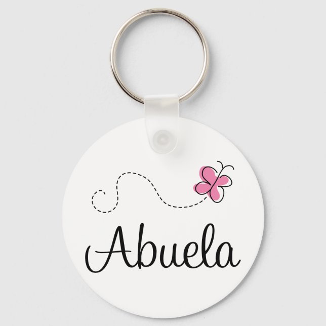 Porte-clés Papillon rose Abuela Cadeau Tee (Recto)