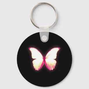 Porte-clés papillon rose de base