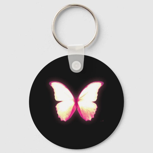 Porte-clés papillon rose de base (Recto)