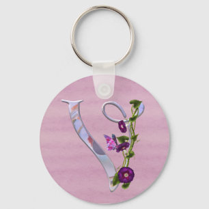 Porte-clés Papillon V initial