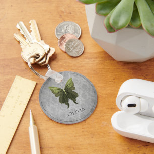 Porte-clés Papillon vert bijoux