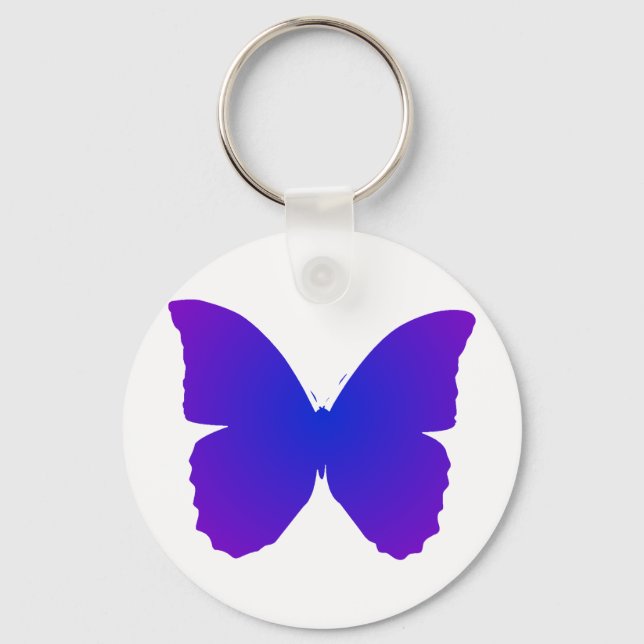 Porte-clés Papillon Violet et Bleu (Recto)