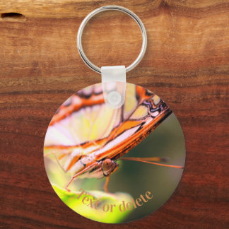 Porte-clés Papillon visage nature personnalisée