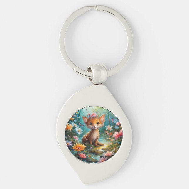 Porte-clés Papillons aux champignons magiques (Devant)