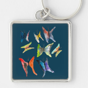 Porte-clés Papillons couleur aquarelle porte - clé
