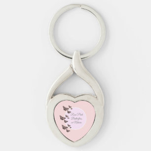 Porte-clés papillons rose rose