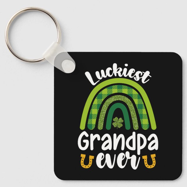 Porte-clés Papou le plus veinard de la famille St Patrick's D (Recto)