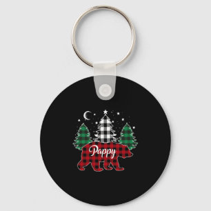 Porte-clés Pappy Bear Buffalo Plaid Family Pajama Noël