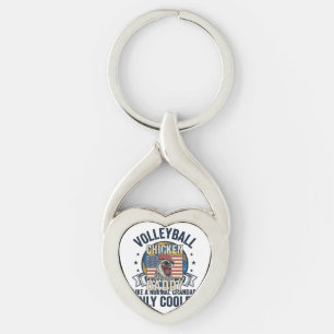 Porte-clés Papy volley-ball Design de t-shirt vintage drôle_1