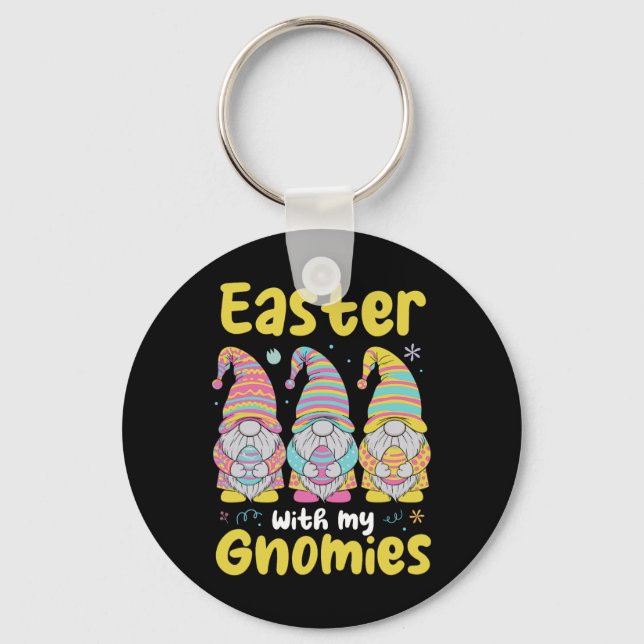 Porte-clés Pâques avec mes gnomes drôles de gnomes de Pâques  (Recto)