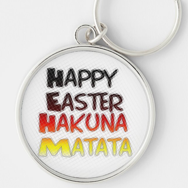 Porte-clés Pâques bénis et heureux Saison de vacances Hakuna  (Devant)