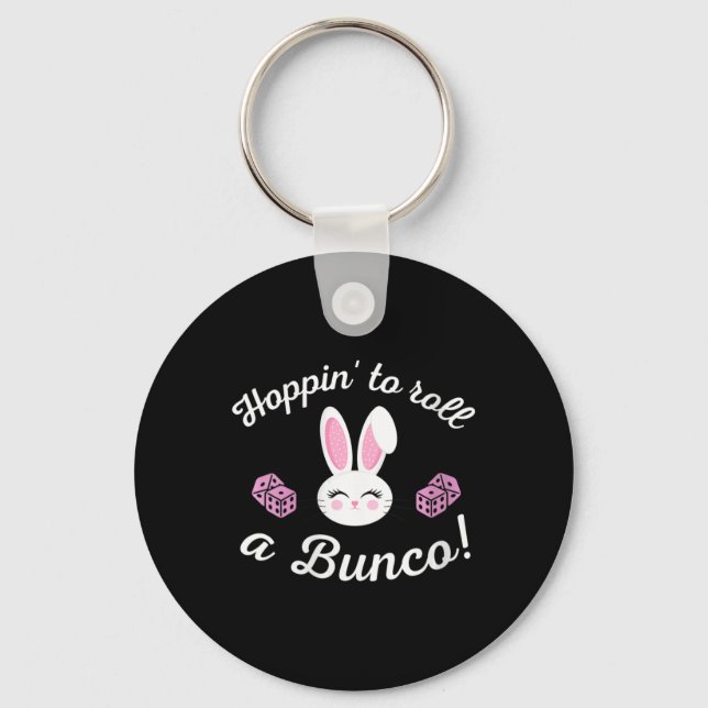 Porte-clés Pâques Bunco Hoppin Roulez Un Bunco Dice Bunny (Recto)