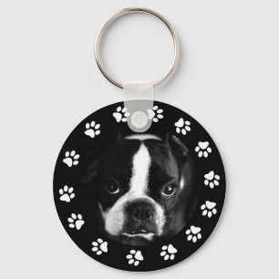 Porte-clés Paquets photo pour chien coquelicots personnalisé