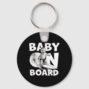 Porte-clés Par bord par surf sur planche de surf Funny Surfer