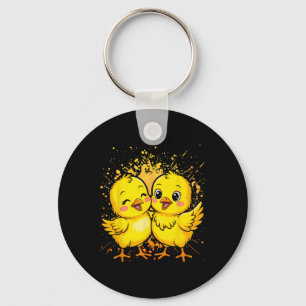 Porte-clés Par Fermière de poulet de poulet Fille de ferme