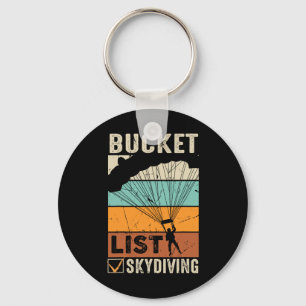 Porte-clés Parachute Jump Skydiver Instructor Bucket Listes S
