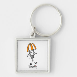 Porte-clés Parachutiste bonhomme allumette
