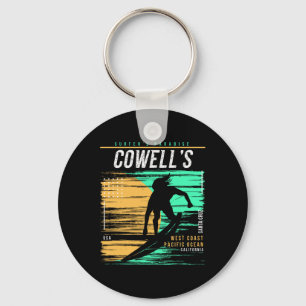 Porte-clés Paradis des surfeurs vintage de Cowell en Californ