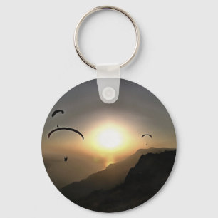 Porte-clés Paragliders Flying Wanderlust Extreme Sports Art