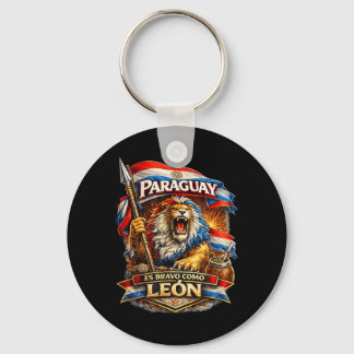 Porte-clés Paraguay Brave comme un Lion Patriotique