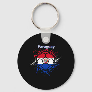 Porte-clés Paraguay Football Drapeau Paraguayen Maillot de su