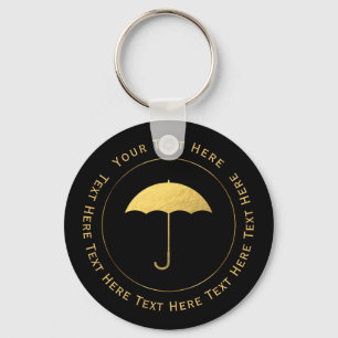 Porte-clés Parapluie Faux Gold Foil