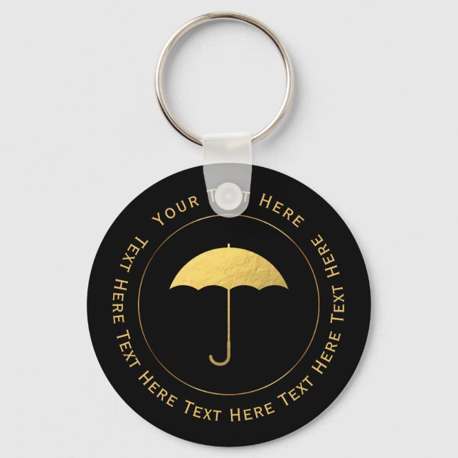 Porte-clés Parapluie Faux Gold Foil (Recto)