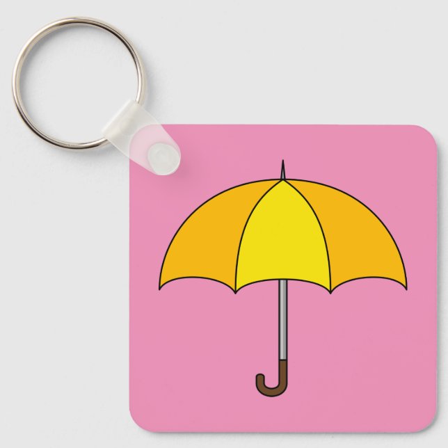 Porte-clés Parapluie jaune (Recto)