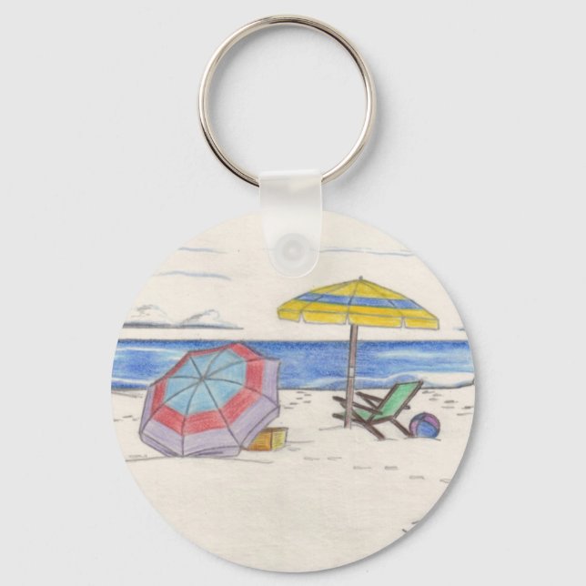 Porte-clés PARASOLS DE PLAGE (Recto)