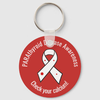 Porte-clés Parathyroid Disease Awareness Ribbon