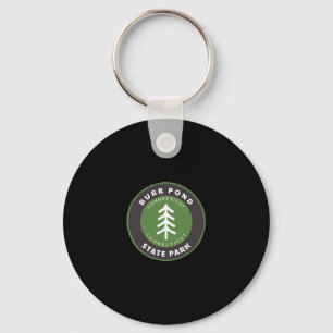Porte-clés Parc d'État de Burr Pond Connecticut Ct Badge d'ar