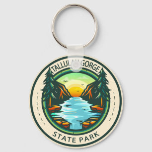 Porte-clés Parc d'état de la gorge de Tallulah Badge de Géorg