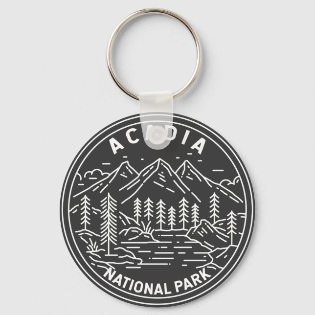 Porte-clés Parc national Acadia Bar Port Monoline (Recto)