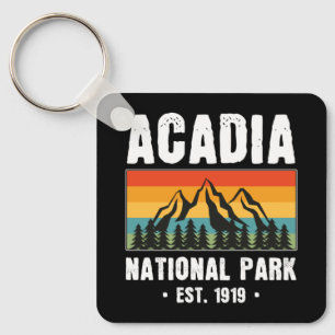 Porte-clés Parc national Acadia, Maine Retro Vintage