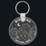 Porte-clés Parc national Big Bend Monoline<br><div class="desc">Design monoline Big Bend. Le parc national Big Bend est situé dans le sud-ouest du Texas et comprend toute la chaîne de montagnes du Chisos et une grande partie du désert du Chihuahuan.</div>