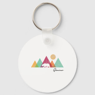 Porte-clés Parc national coloré Glacier Montana Femmes Hommes