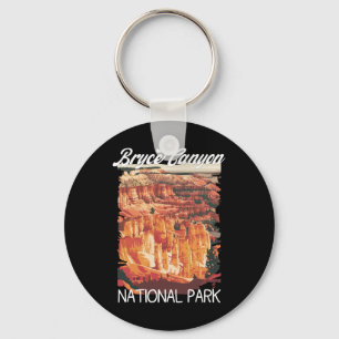 Porte-clés Parc national de Bryce Canyon en détresse vintage