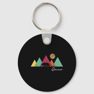 Porte-clés Parc national de Glacier Montana Retro Souvenir Fe